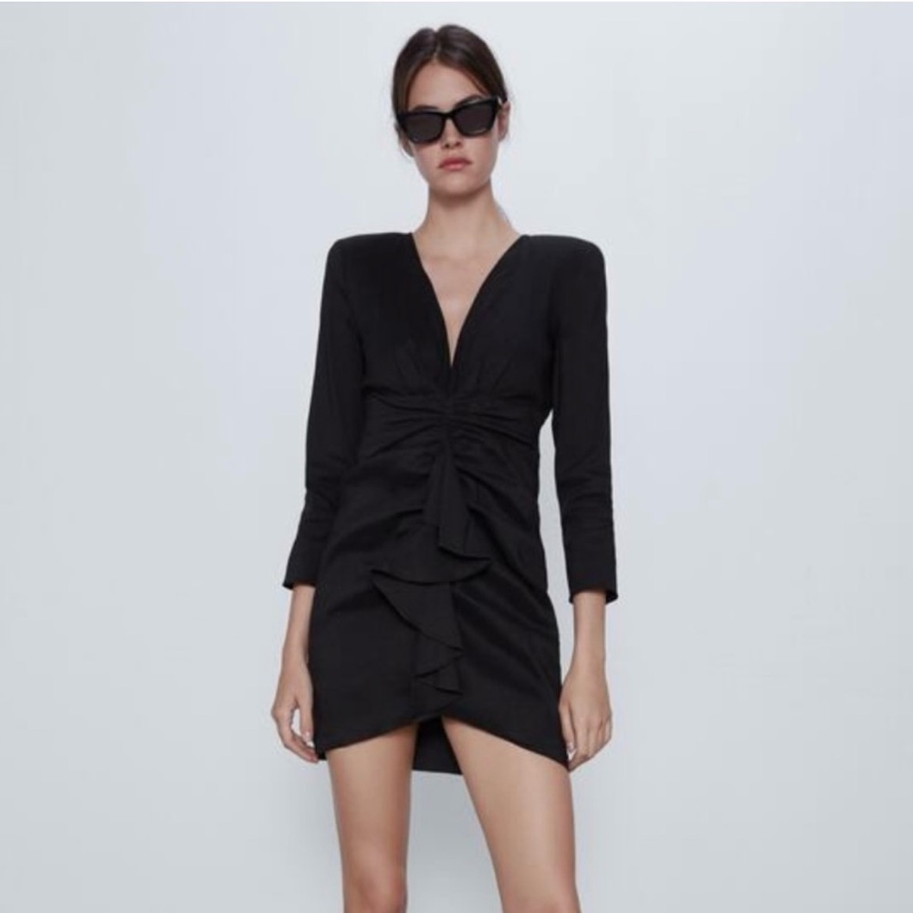 Zara Elegant Black Women's Dress